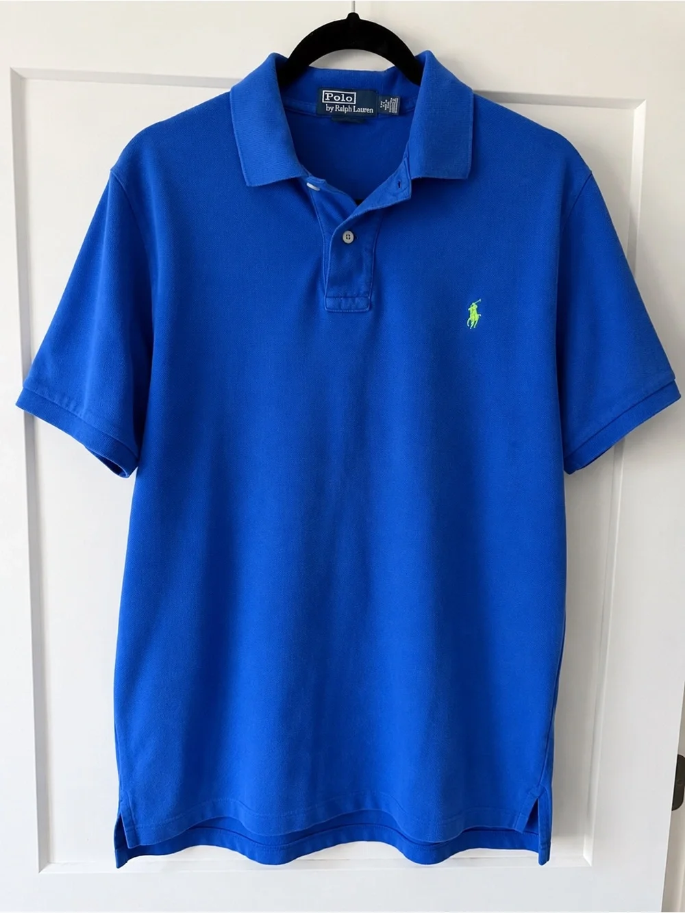 Ralph Lauren Bright Blue Polo with Neon Green Pony